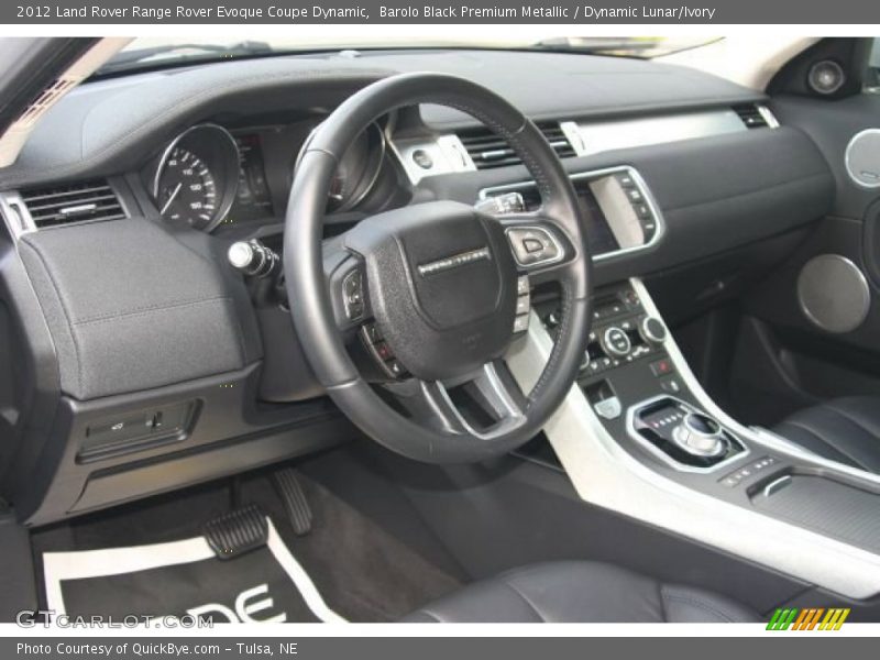 Barolo Black Premium Metallic / Dynamic Lunar/Ivory 2012 Land Rover Range Rover Evoque Coupe Dynamic