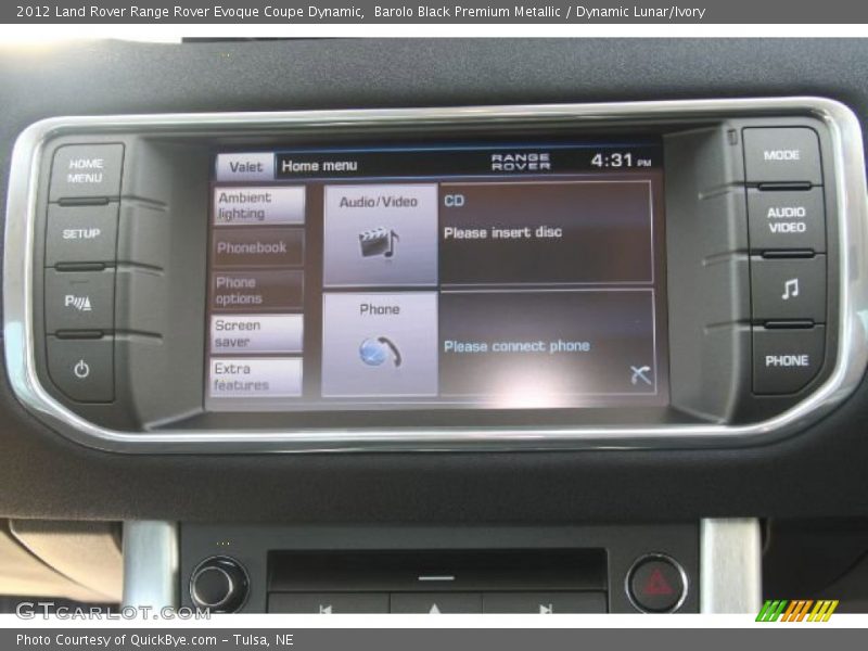 Barolo Black Premium Metallic / Dynamic Lunar/Ivory 2012 Land Rover Range Rover Evoque Coupe Dynamic