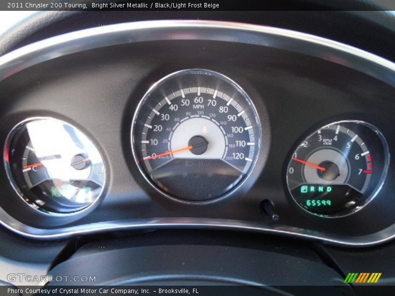Bright Silver Metallic / Black/Light Frost Beige 2011 Chrysler 200 Touring