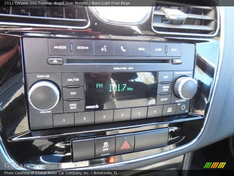 Bright Silver Metallic / Black/Light Frost Beige 2011 Chrysler 200 Touring