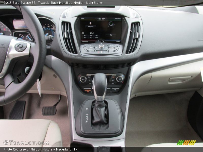 Tuxedo Black Metallic / Medium Light Stone 2015 Ford Escape SE