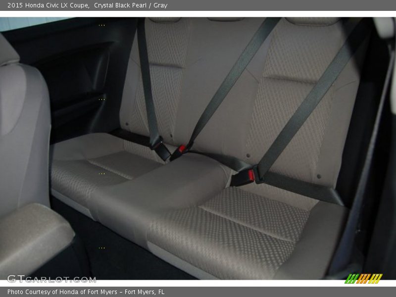 Crystal Black Pearl / Gray 2015 Honda Civic LX Coupe