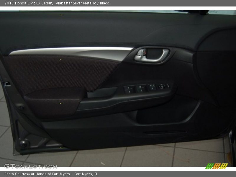 Alabaster Silver Metallic / Black 2015 Honda Civic EX Sedan