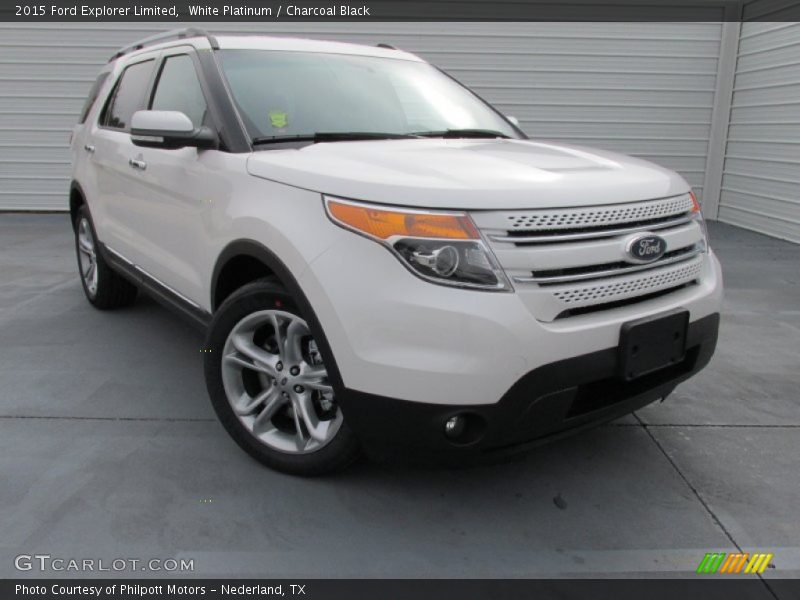 White Platinum / Charcoal Black 2015 Ford Explorer Limited