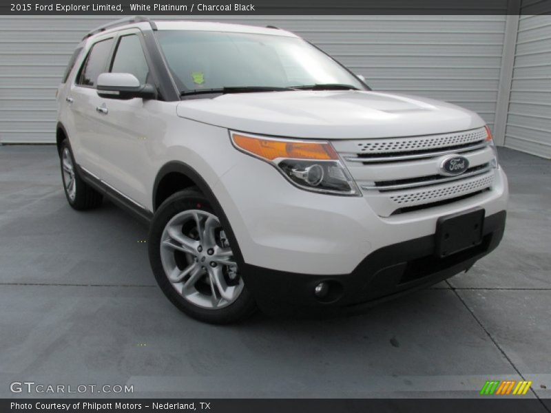 White Platinum / Charcoal Black 2015 Ford Explorer Limited