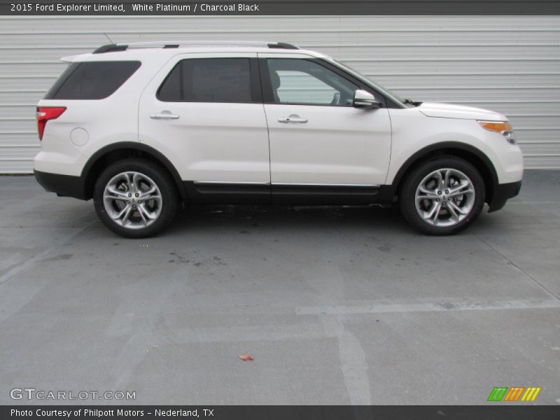White Platinum / Charcoal Black 2015 Ford Explorer Limited