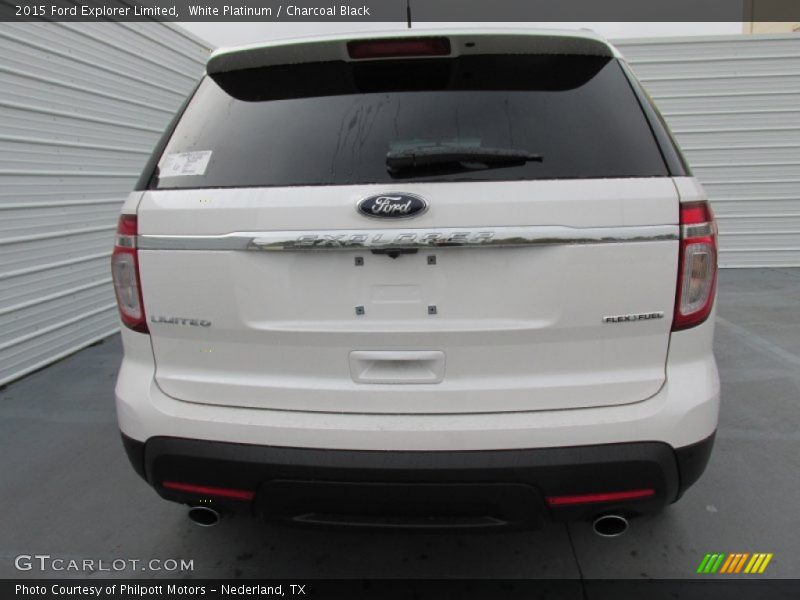 White Platinum / Charcoal Black 2015 Ford Explorer Limited
