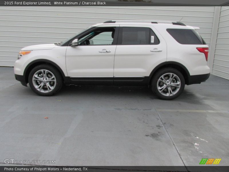 White Platinum / Charcoal Black 2015 Ford Explorer Limited