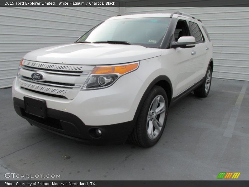 White Platinum / Charcoal Black 2015 Ford Explorer Limited