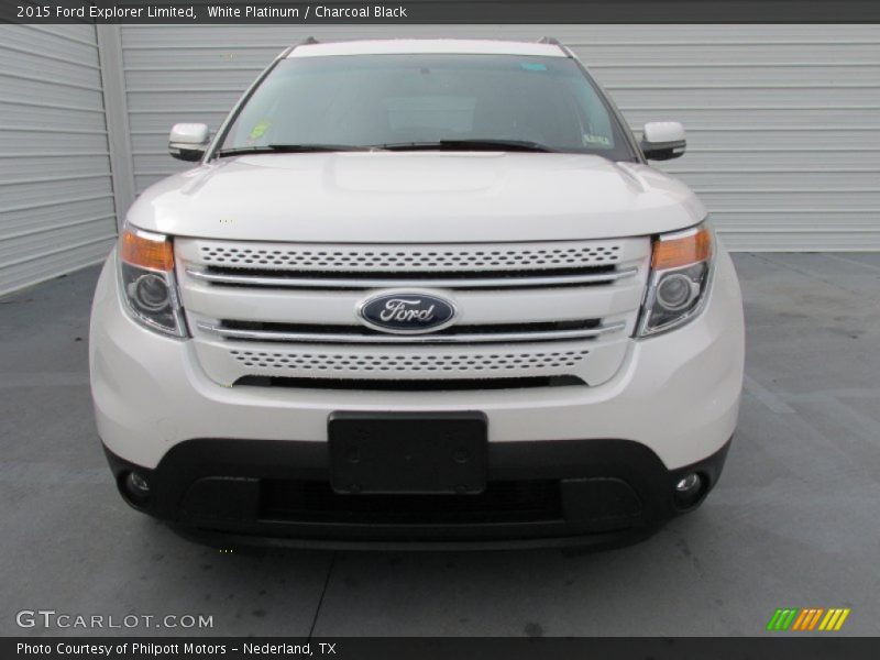 White Platinum / Charcoal Black 2015 Ford Explorer Limited