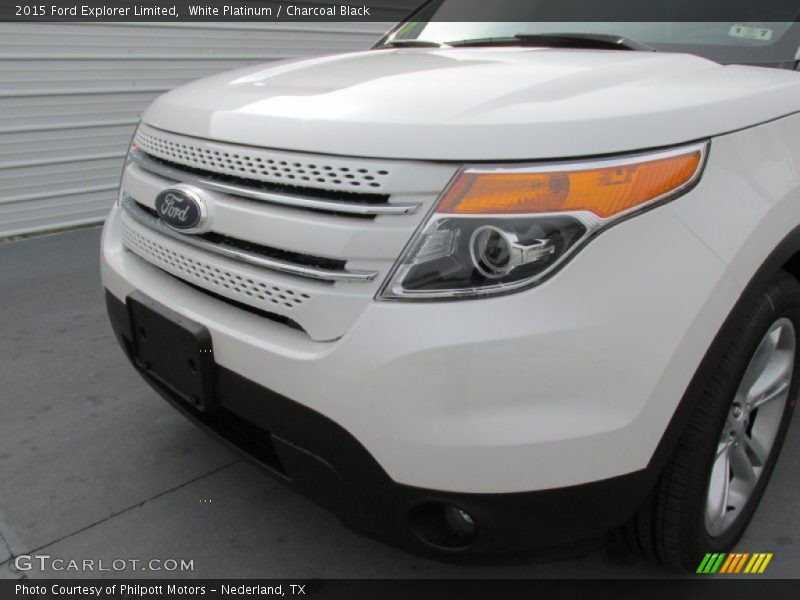 White Platinum / Charcoal Black 2015 Ford Explorer Limited