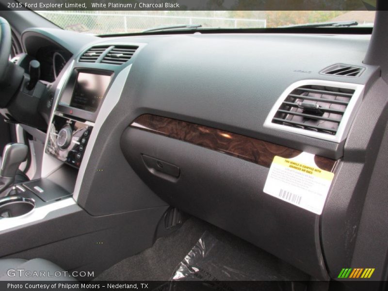 White Platinum / Charcoal Black 2015 Ford Explorer Limited