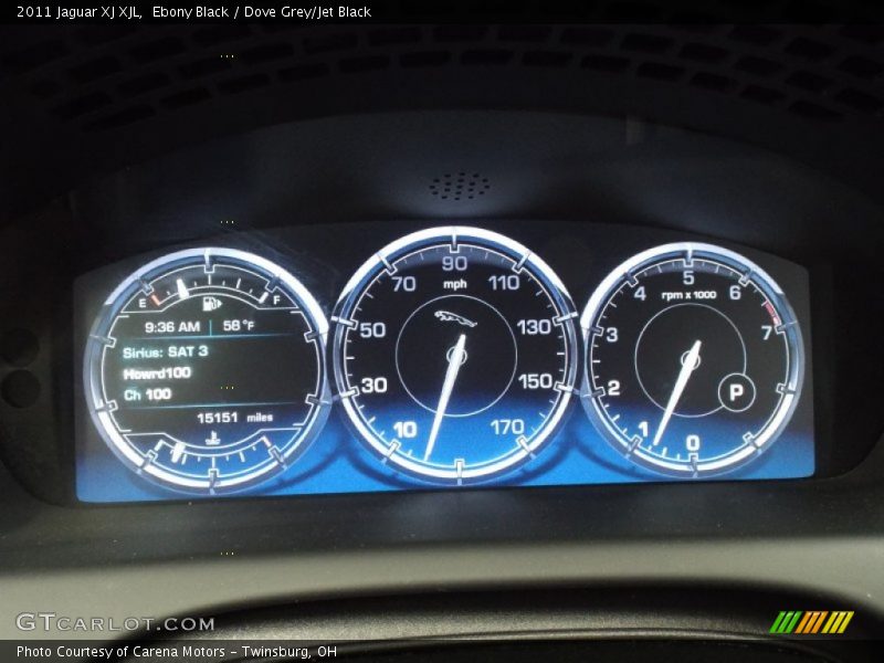 Ebony Black / Dove Grey/Jet Black 2011 Jaguar XJ XJL
