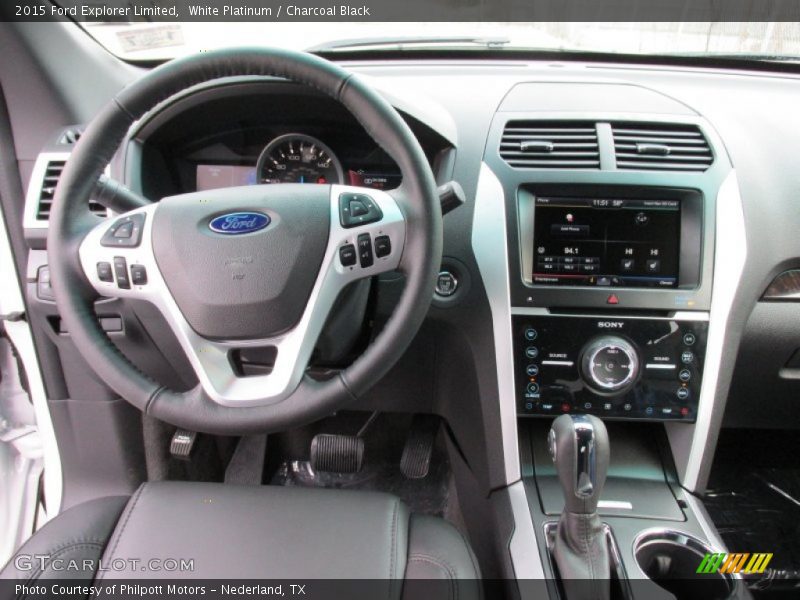 White Platinum / Charcoal Black 2015 Ford Explorer Limited