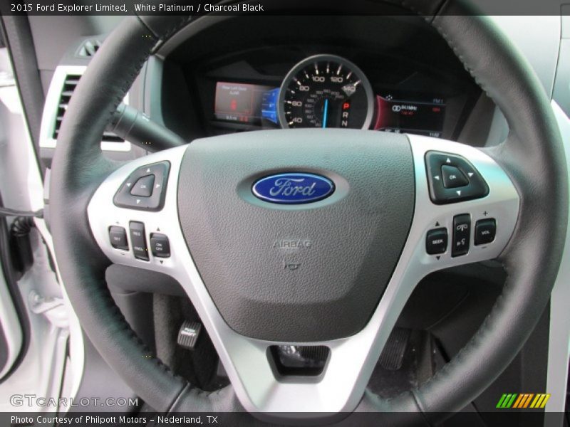 White Platinum / Charcoal Black 2015 Ford Explorer Limited