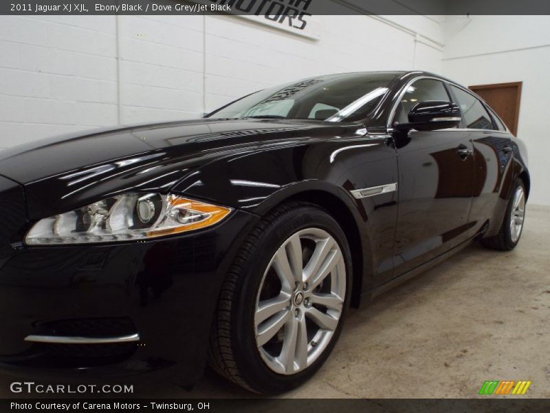 Ebony Black / Dove Grey/Jet Black 2011 Jaguar XJ XJL