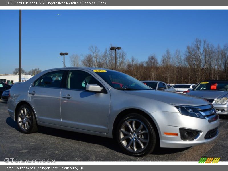 Ingot Silver Metallic / Charcoal Black 2012 Ford Fusion SE V6