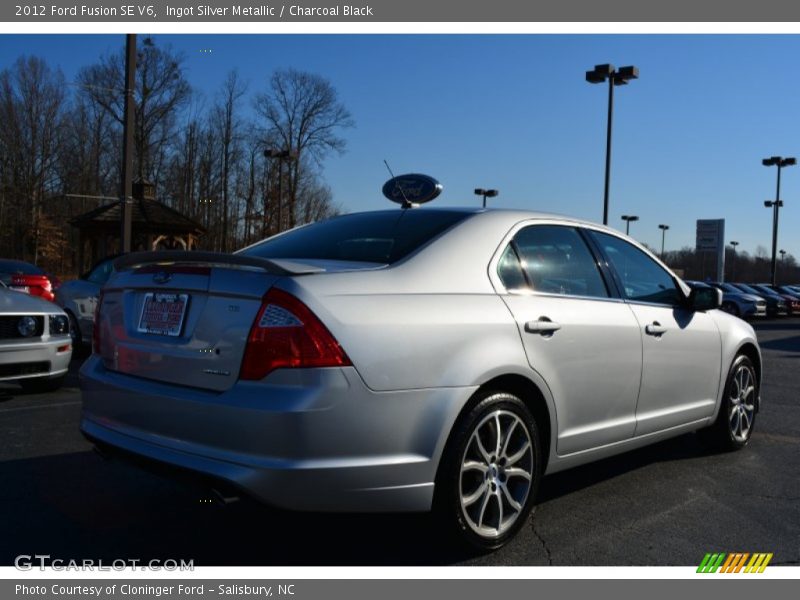 Ingot Silver Metallic / Charcoal Black 2012 Ford Fusion SE V6
