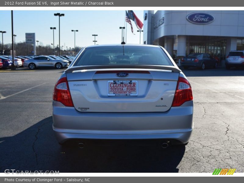 Ingot Silver Metallic / Charcoal Black 2012 Ford Fusion SE V6