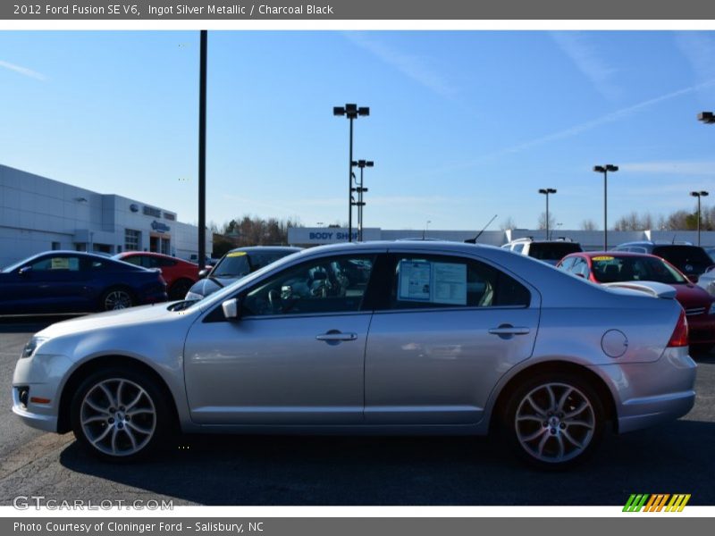 Ingot Silver Metallic / Charcoal Black 2012 Ford Fusion SE V6
