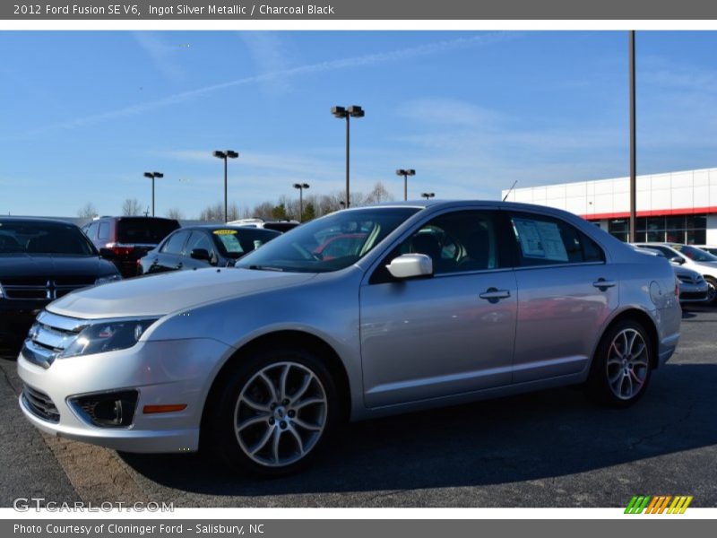 Ingot Silver Metallic / Charcoal Black 2012 Ford Fusion SE V6