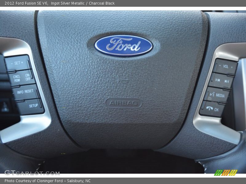 Ingot Silver Metallic / Charcoal Black 2012 Ford Fusion SE V6