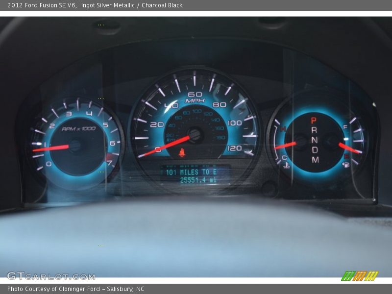 Ingot Silver Metallic / Charcoal Black 2012 Ford Fusion SE V6