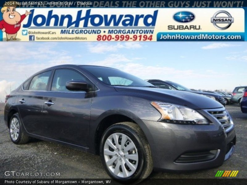 Amethyst Gray / Charcoal 2014 Nissan Sentra S
