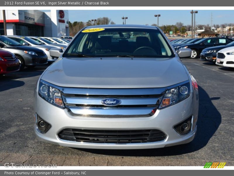 Ingot Silver Metallic / Charcoal Black 2012 Ford Fusion SE V6