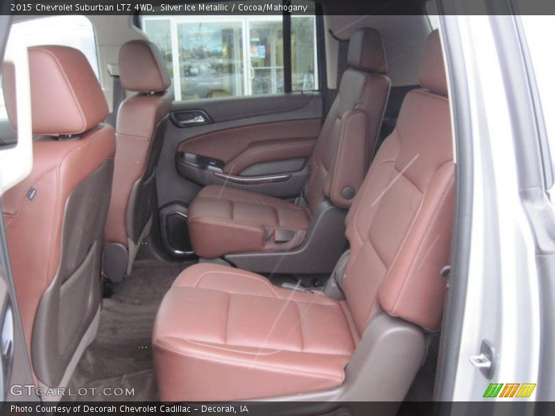 Silver Ice Metallic / Cocoa/Mahogany 2015 Chevrolet Suburban LTZ 4WD