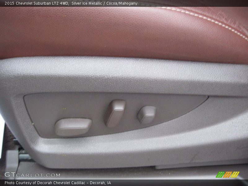 Silver Ice Metallic / Cocoa/Mahogany 2015 Chevrolet Suburban LTZ 4WD