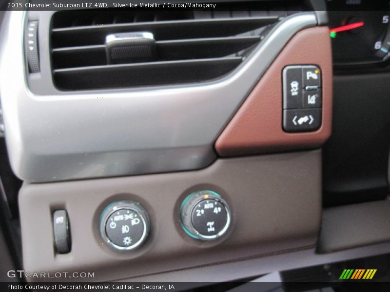 Silver Ice Metallic / Cocoa/Mahogany 2015 Chevrolet Suburban LTZ 4WD