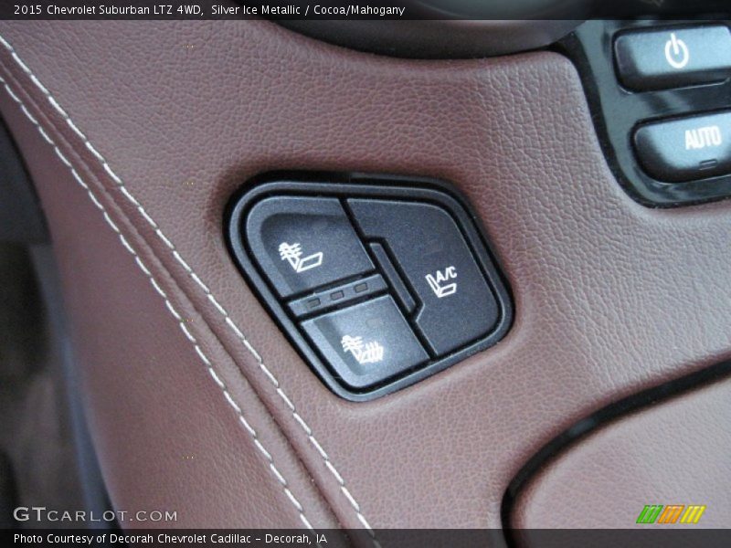 Silver Ice Metallic / Cocoa/Mahogany 2015 Chevrolet Suburban LTZ 4WD