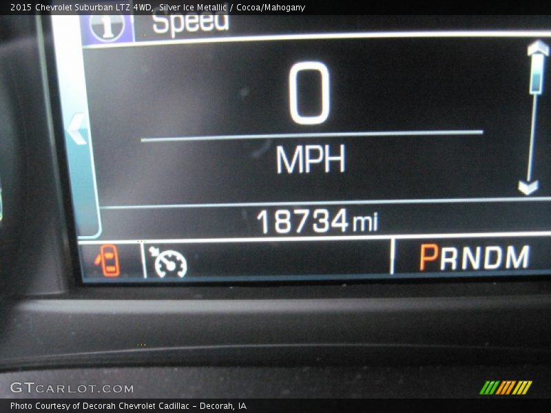 Silver Ice Metallic / Cocoa/Mahogany 2015 Chevrolet Suburban LTZ 4WD