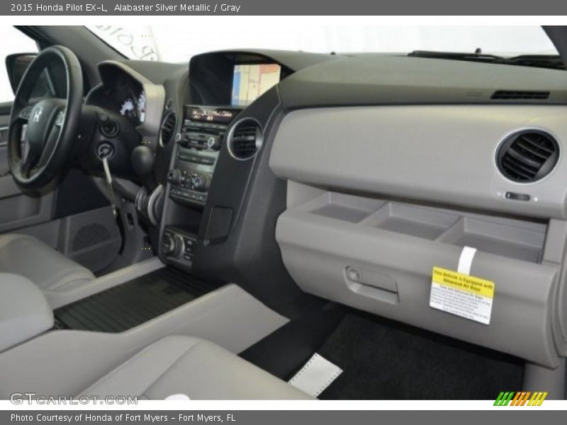 Alabaster Silver Metallic / Gray 2015 Honda Pilot EX-L