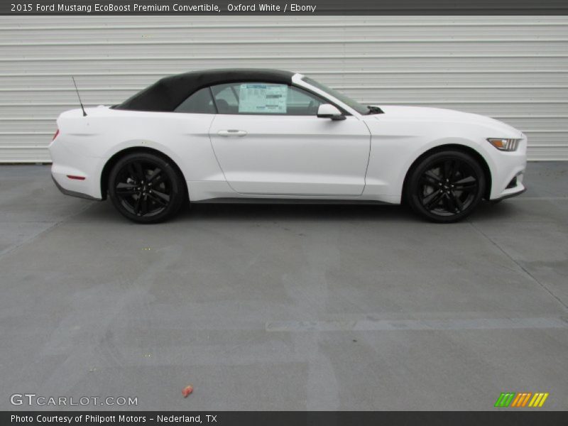 Oxford White / Ebony 2015 Ford Mustang EcoBoost Premium Convertible