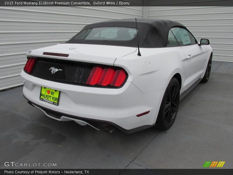Oxford White / Ebony 2015 Ford Mustang EcoBoost Premium Convertible