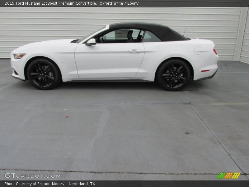 Oxford White / Ebony 2015 Ford Mustang EcoBoost Premium Convertible