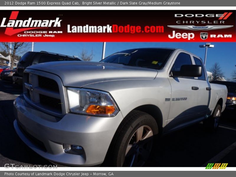 Bright Silver Metallic / Dark Slate Gray/Medium Graystone 2012 Dodge Ram 1500 Express Quad Cab