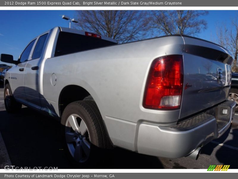 Bright Silver Metallic / Dark Slate Gray/Medium Graystone 2012 Dodge Ram 1500 Express Quad Cab
