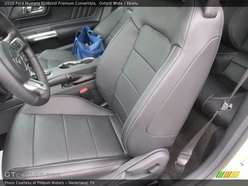 Oxford White / Ebony 2015 Ford Mustang EcoBoost Premium Convertible