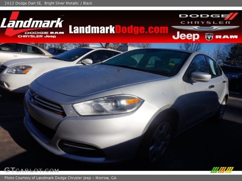 Bright Silver Metallic / Black 2013 Dodge Dart SE