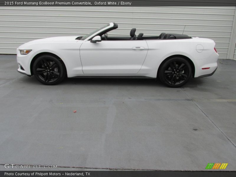 Oxford White / Ebony 2015 Ford Mustang EcoBoost Premium Convertible
