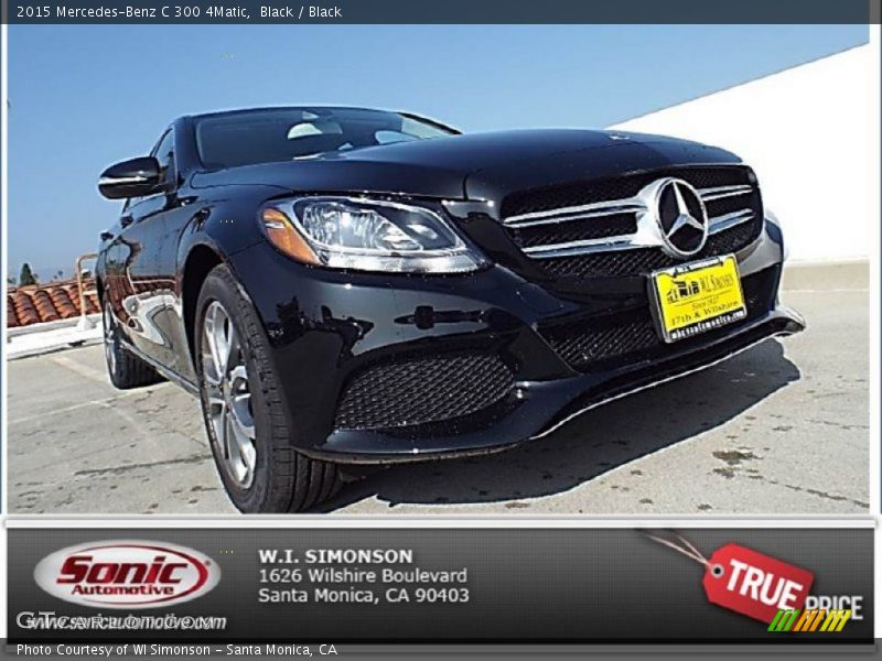 Black / Black 2015 Mercedes-Benz C 300 4Matic