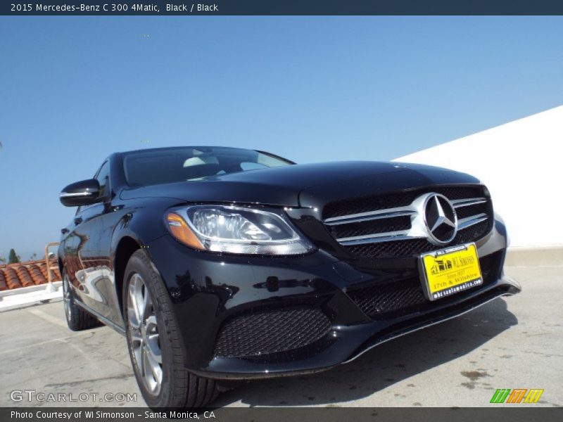 Black / Black 2015 Mercedes-Benz C 300 4Matic
