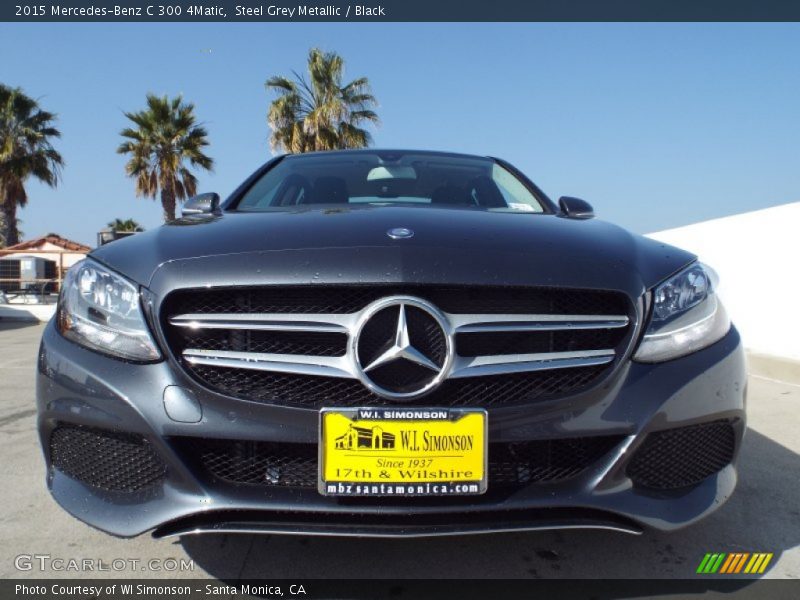 Steel Grey Metallic / Black 2015 Mercedes-Benz C 300 4Matic