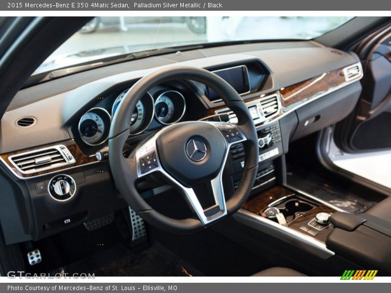 Palladium Silver Metallic / Black 2015 Mercedes-Benz E 350 4Matic Sedan