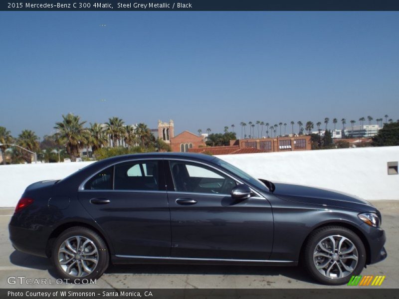Steel Grey Metallic / Black 2015 Mercedes-Benz C 300 4Matic