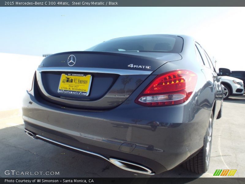 Steel Grey Metallic / Black 2015 Mercedes-Benz C 300 4Matic