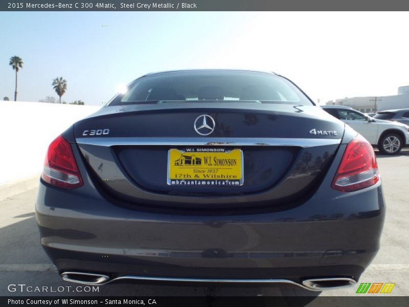 Steel Grey Metallic / Black 2015 Mercedes-Benz C 300 4Matic